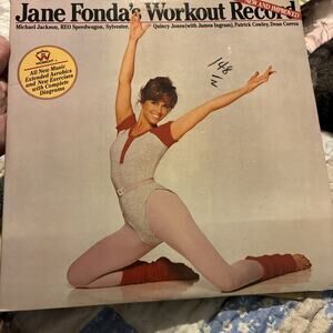 Jane Fonda – Jane Fonda's Workout Record New And Improved LP 1984 Columbia